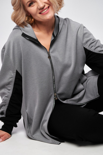 Брюки, кофта AMUARt 1005 черный+серый - фото 22