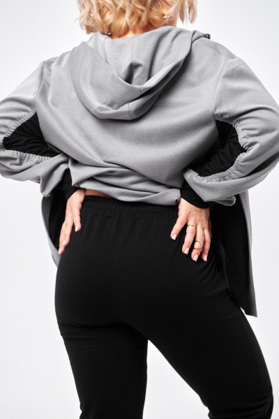 Брюки, кофта AMUARt 1005 черный+серый - фото 19