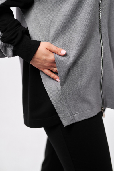 Брюки, кофта AMUARt 1005 черный+серый - фото 18