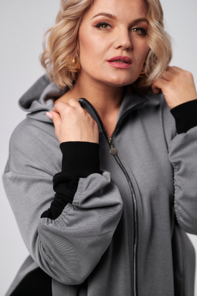 Брюки, кофта AMUARt 1005 черный+серый - фото 17