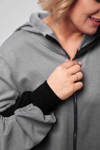 Брюки, кофта AMUARt 1005 черный+серый - фото 16