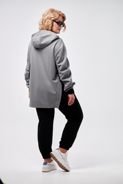 Брюки, кофта AMUARt 1005 черный+серый - фото 14