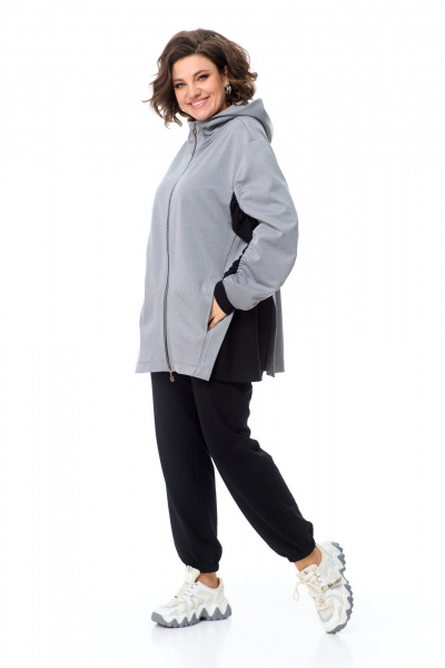 Брюки, кофта AMUARt 1005 черный+серый - фото 6