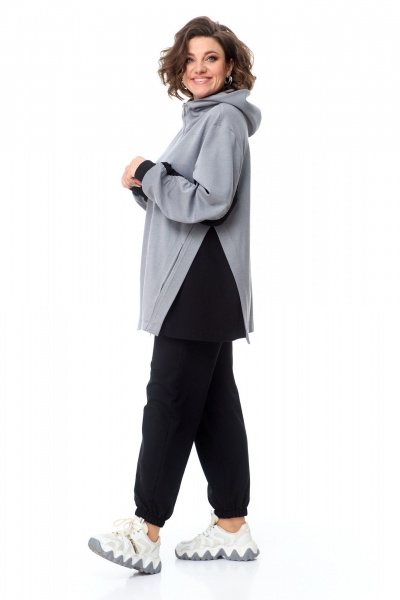 Брюки, кофта AMUARt 1005 черный+серый - фото 5