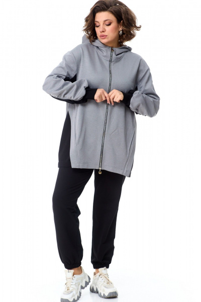 Брюки, кофта AMUARt 1005 черный+серый - фото 4