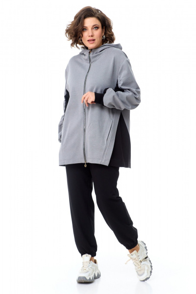 Брюки, кофта AMUARt 1005 черный+серый - фото 3