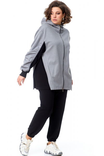 Брюки, кофта AMUARt 1005 черный+серый - фото 2