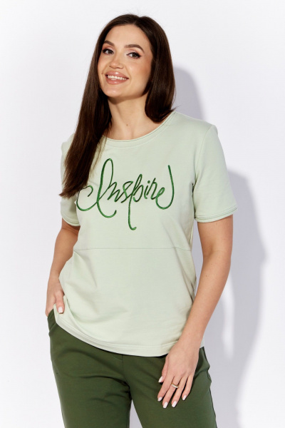 Трикотажный костюм с брюками и футболкой с вышивкой TAiER 1290 - фото 2