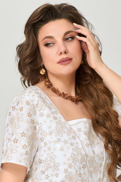 Платье Fita 1642 белый - фото 7