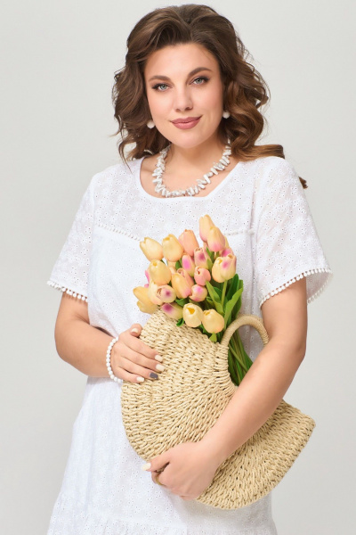 Платье Fita 1651 белый - фото 8