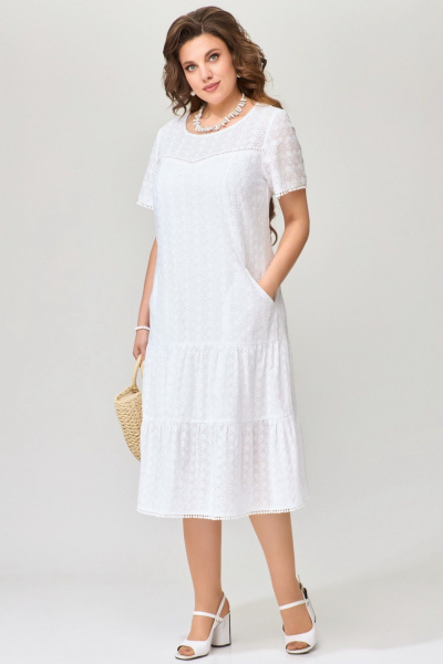 Платье Fita 1651 белый - фото 4