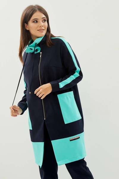 Брюки, кардиган ANASTASIA MAK 692 темно-синий - фото 1