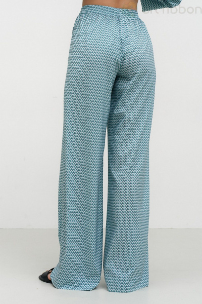 Летний костюм из свободных брюк и рубашки из вискозы Art Ribbon M1034 - фото 7