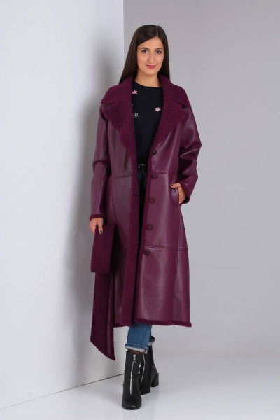 Дубленка Celentano 1863.1 винный - фото 4