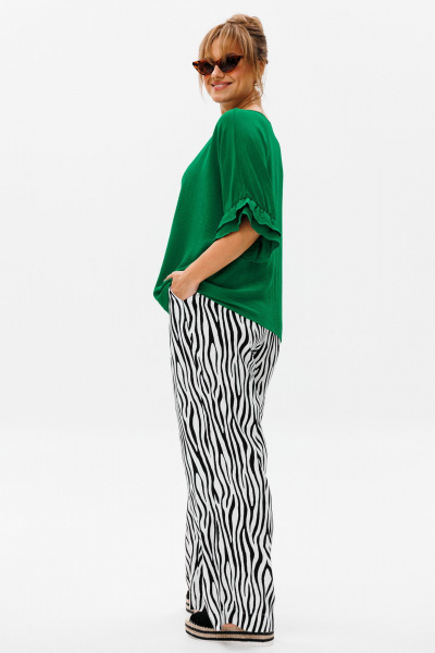 Блуза, брюки Mubliz 180 зеленый_зебра - фото 19