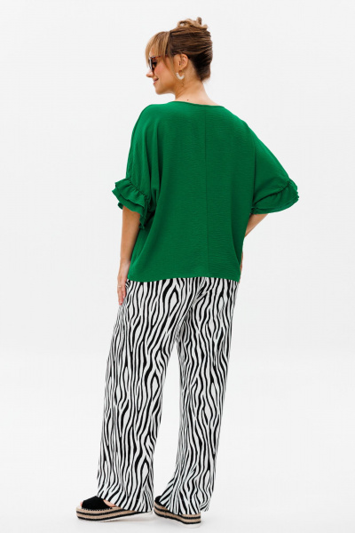 Блуза, брюки Mubliz 180 зеленый_зебра - фото 18