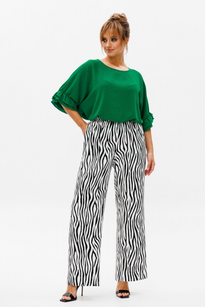 Блуза, брюки Mubliz 180 зеленый_зебра - фото 11
