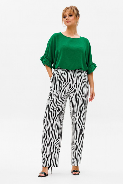 Блуза, брюки Mubliz 180 зеленый_зебра - фото 10