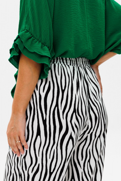 Блуза, брюки Mubliz 180 зеленый_зебра - фото 5