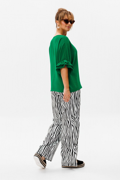 Блуза, брюки Mubliz 180 зеленый_зебра - фото 2