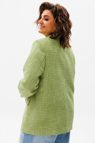 Жакет из текстиля деловой и классический стиль Anelli 1471.1 жасминовый - фото 5