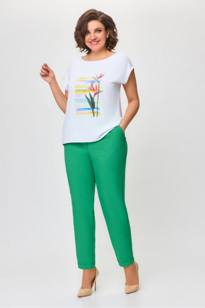 Белая легкая блуза из вискозы для лета DaLi 2562Б белая - фото 1