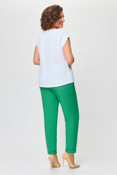 Белая легкая блуза из вискозы для лета DaLi 2562Б белая - фото 3