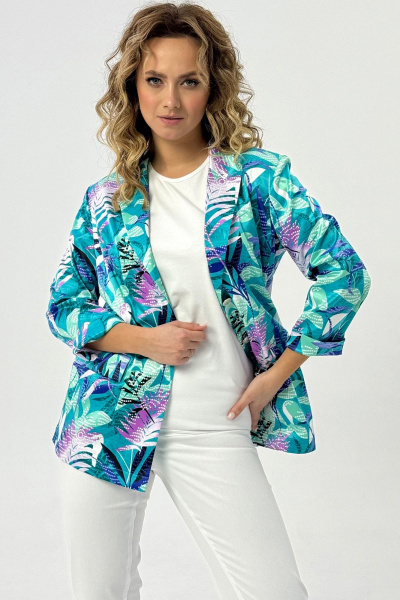 Жакет из хлопка двубортный полуприлегающий Condra 15090 - фото 2