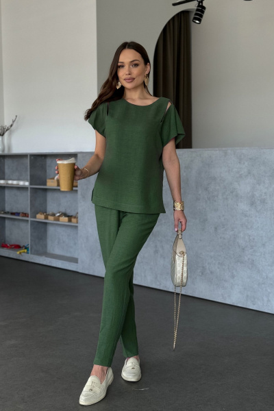 Блуза, брюки Dilana VIP 2048 хвоя - фото 8