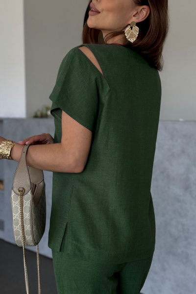 Блуза, брюки Dilana VIP 2048 хвоя - фото 4