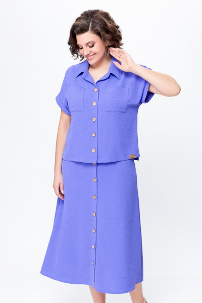 Блуза, юбка Swallow 732 нежная лаванда - фото 9