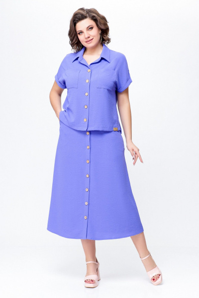 Блуза, юбка Swallow 732 нежная лаванда - фото 3