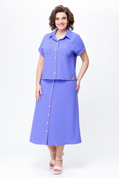 Блуза, юбка Swallow 732 нежная лаванда - фото 1