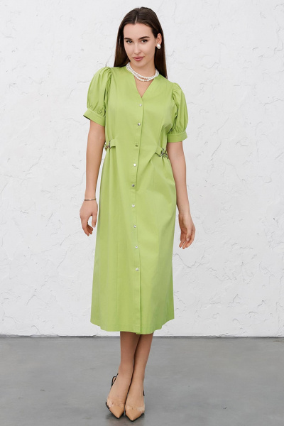 Платье летнее приталенное из хлопка с поясом LADO 6346-27 - фото 8