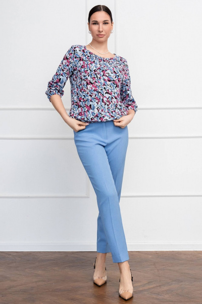 Блуза в яркий принт с длинным рукавом ¾ LADO 884-9 - фото 3