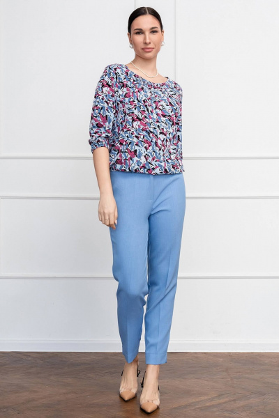 Блуза в яркий принт с длинным рукавом ¾ LADO 884-9 - фото 2