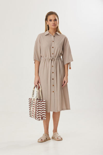 Платье Твой имидж 1587 бежевый - фото 1