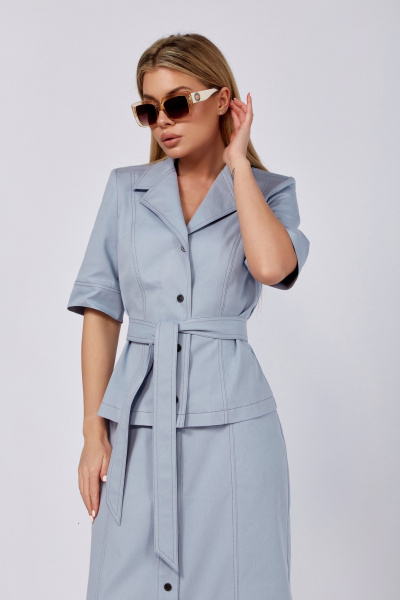 Жакет, юбка DOGGI 1638 голубой - фото 4