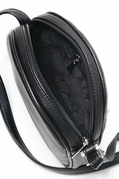 Черная сумка на молнии из экокожи с ручкой-ремнем Galanteya 47923.23с1353к45 черный - фото 5