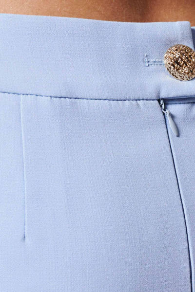 Голубой костюм жакет и юбка из текстиля для офисных образов Панда 135110w светло-голубой - фото 6