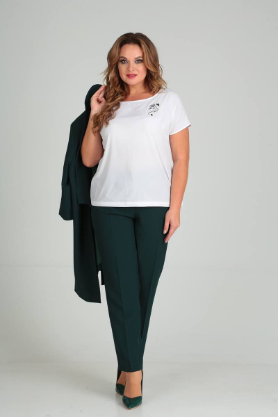 Брюки, жакет, майка SVT-fashion 525 зеленый - фото 1