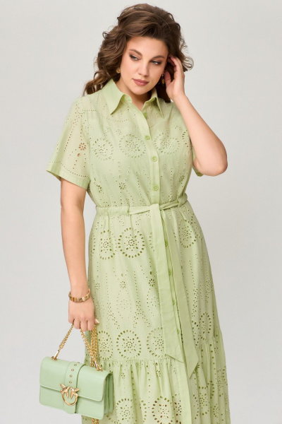 Платье Fita 1621 оливковый - фото 4
