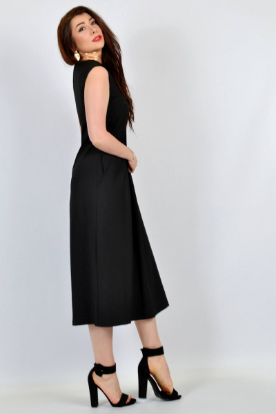 Платье без рукавов с карманами летнее casual Patriciа 01-5287 черный - фото 3