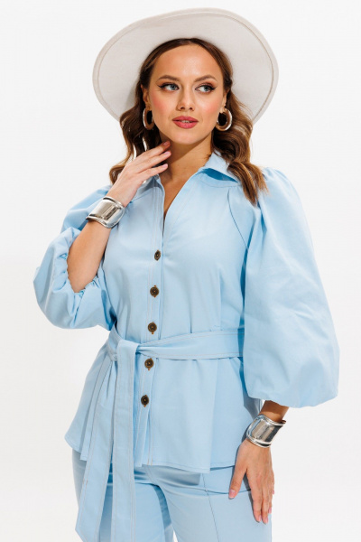 Брюки, жакет VI ORO VR-1059 голубой - фото 9