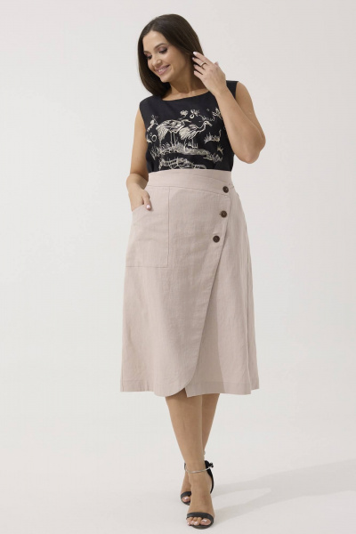 Юбка Ma Сherie 2049 бежевый - фото 5