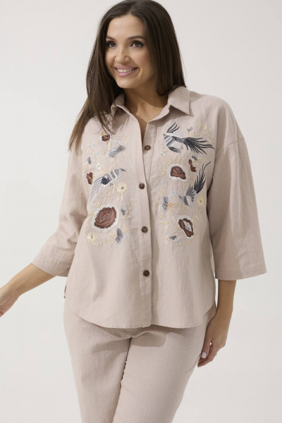 Брюки, туника Ma Сherie 3066 бежевый - фото 2