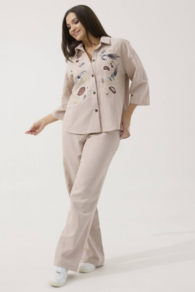 Брюки, туника Ma Сherie 3066 бежевый - фото 4