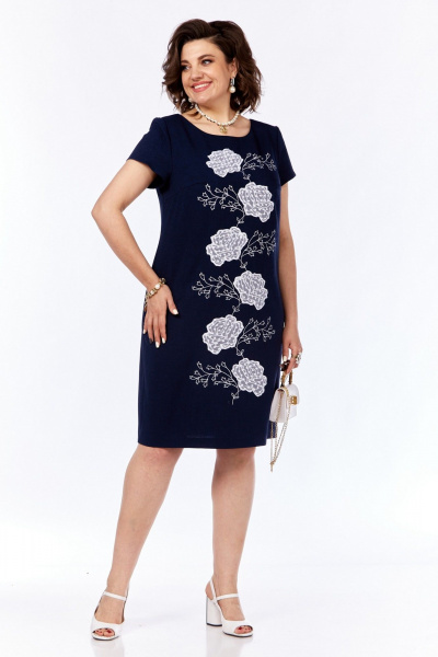 Летнее платье А-силуэт из льна с вышивкой Grace for you 1038 - фото 3