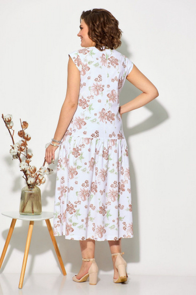 Летнее платье с принтом и присборенной юбкой Fortuna ШЖ 713 - фото 3