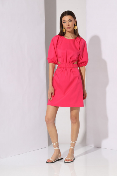 Летнее платье из хлопковой ткани с кулиской N.O.W. 1285 - фото 8